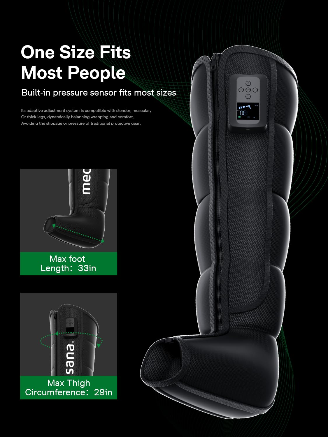 Cordless Rechargeable Air Pressure Leg Compression Boot J363