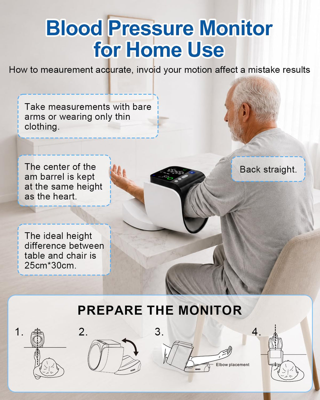 Upper Arm Blood Pressure Monitor 8.7-15.8" Cuff K8507