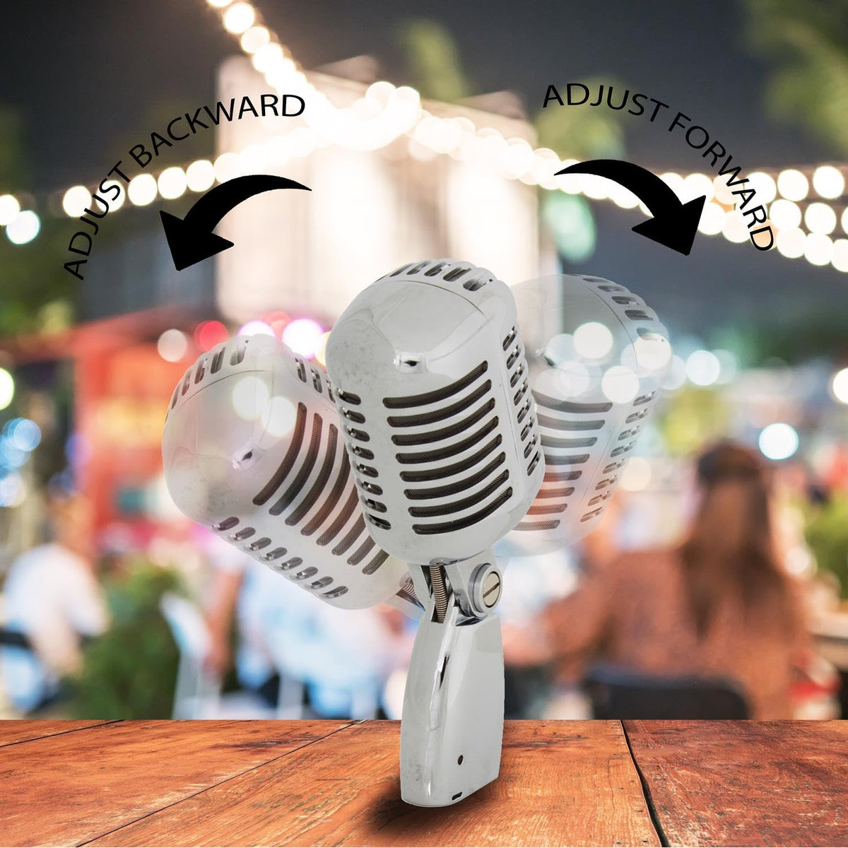 Silver Retro Dynamic Vocal Microphone L80276