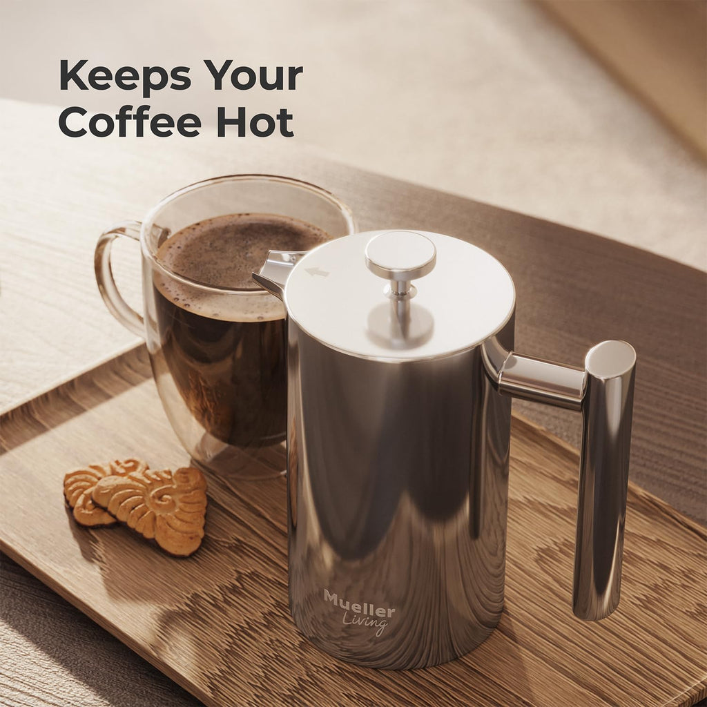 20oz Stainless Steel French Press Coffee Maker O4766