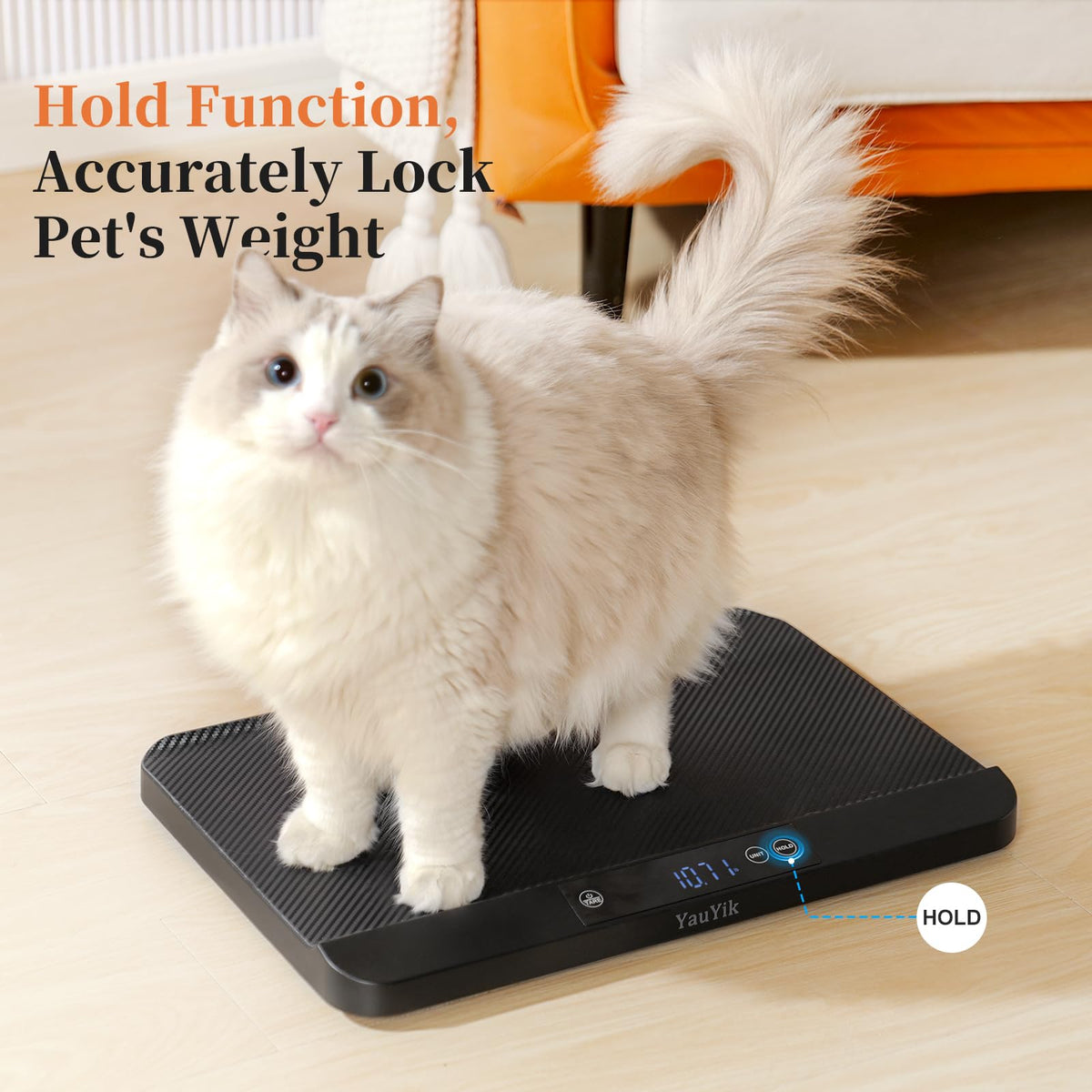 Digital Pet Scale with Non-Slip Mat, Up to 88lb, Black K351891