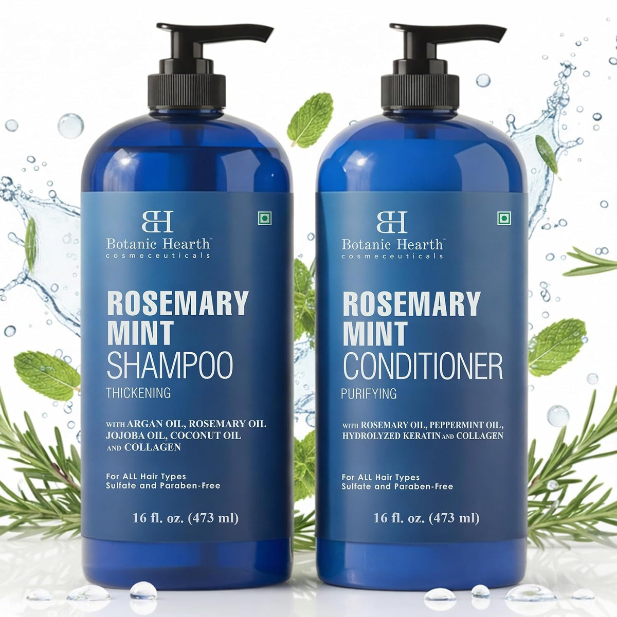Rosemary Mint Shampoo and Conditioner Set 16 fl oz Y76619
