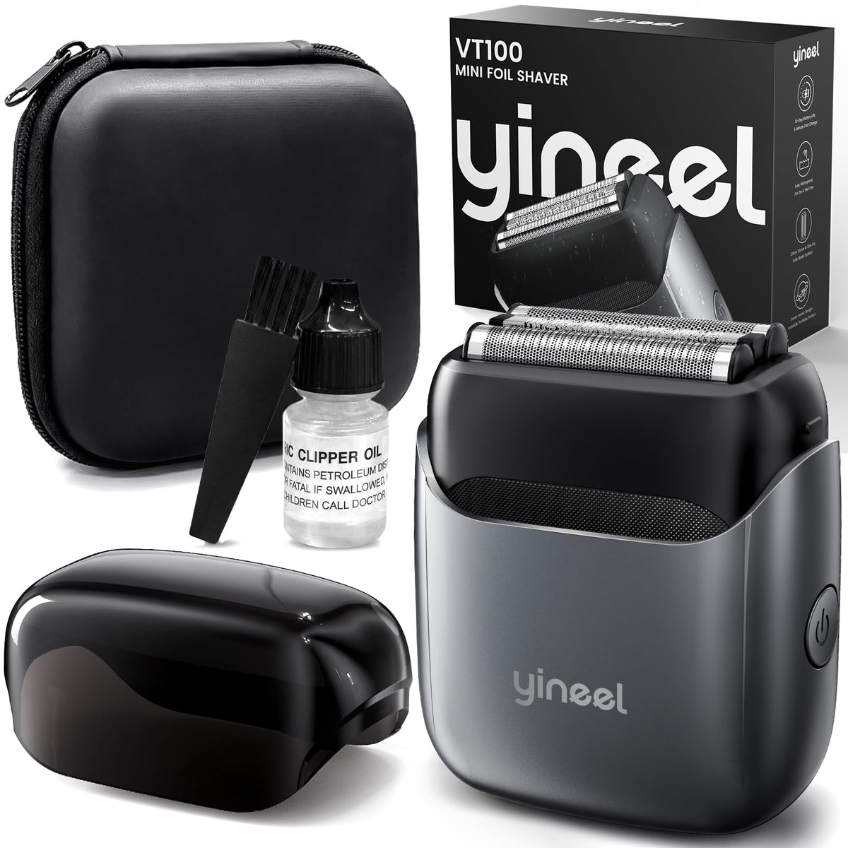 Portable Mini Electric Foil Shaver with Case E148465