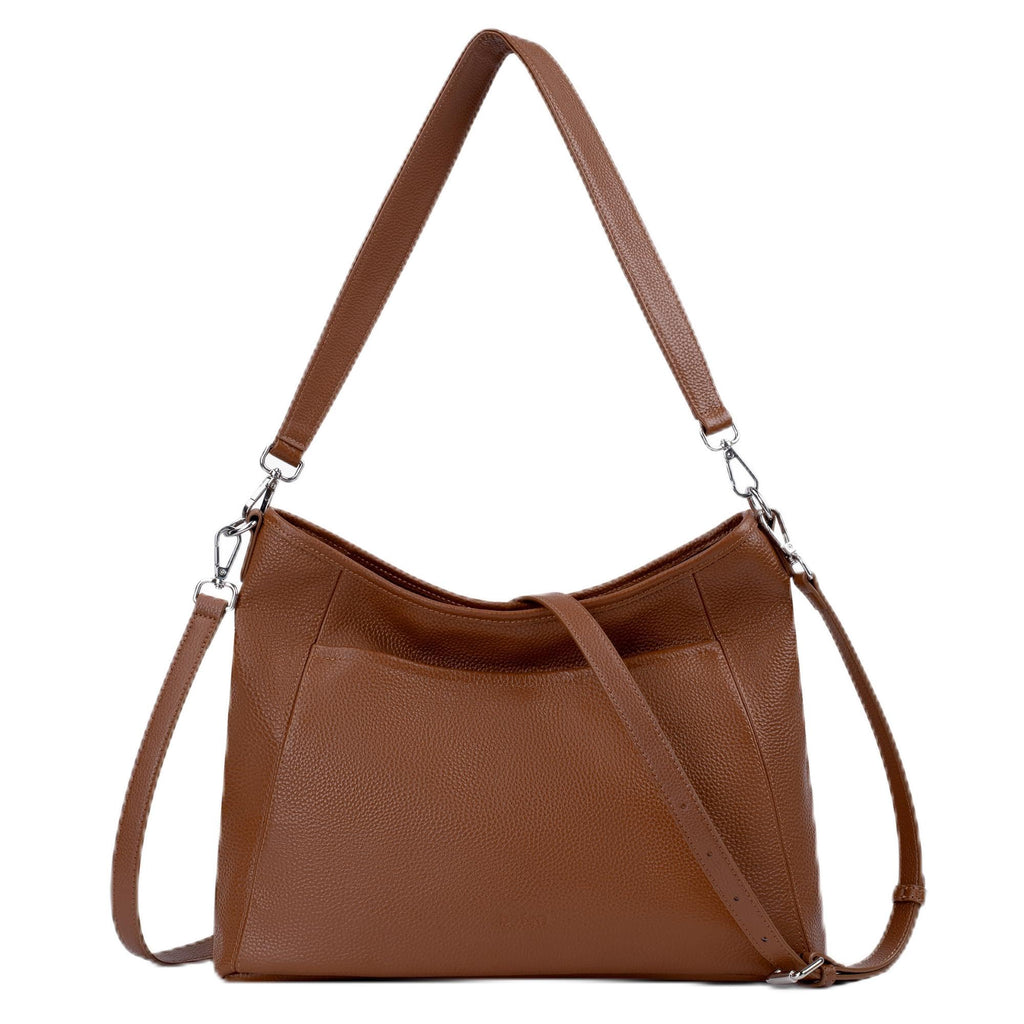 Genuine Leather Hobo Crossbody with 2 Detachable Straps S776