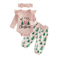 Newborn Baby Girl Christmas Outfit Romper Pants Set K12796