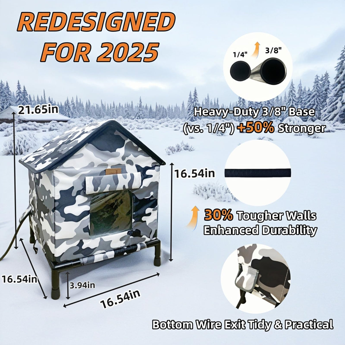 Heated Weatherproof Outdoor Cat House Y31898