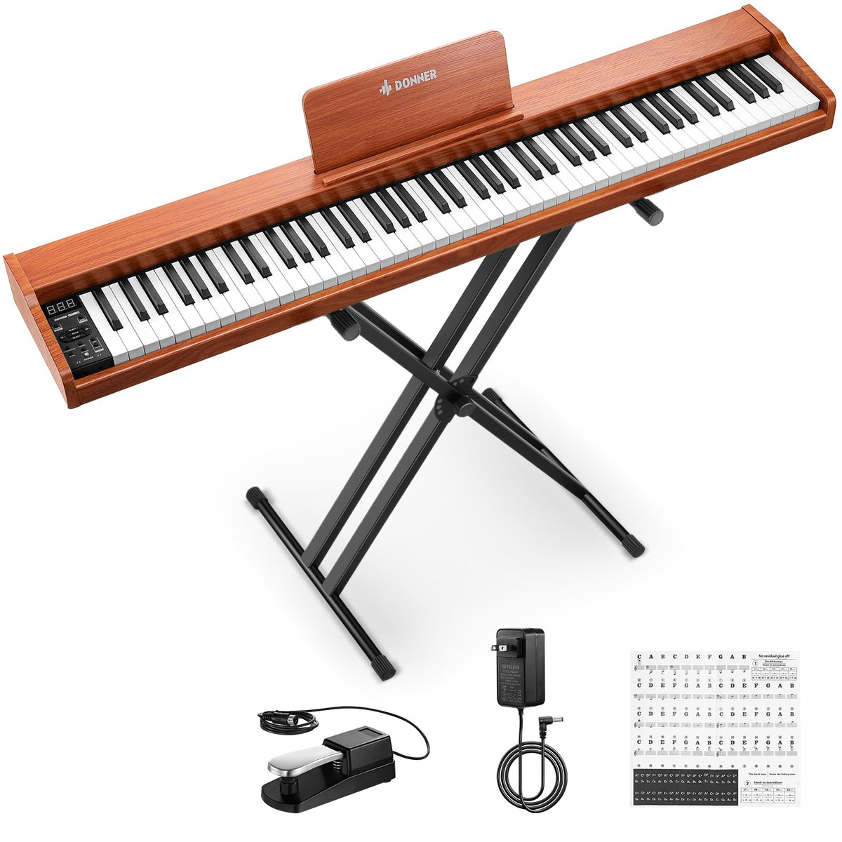 88 Keys Digital Piano with Stand and Sustain Pedal G21048