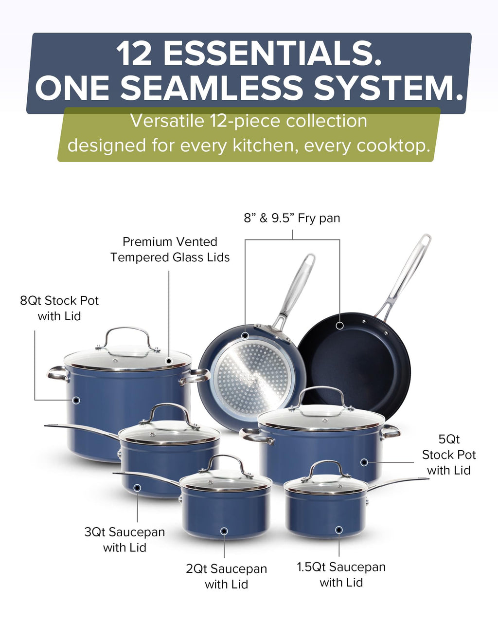 Non Stick Pots and Pans Set X696164