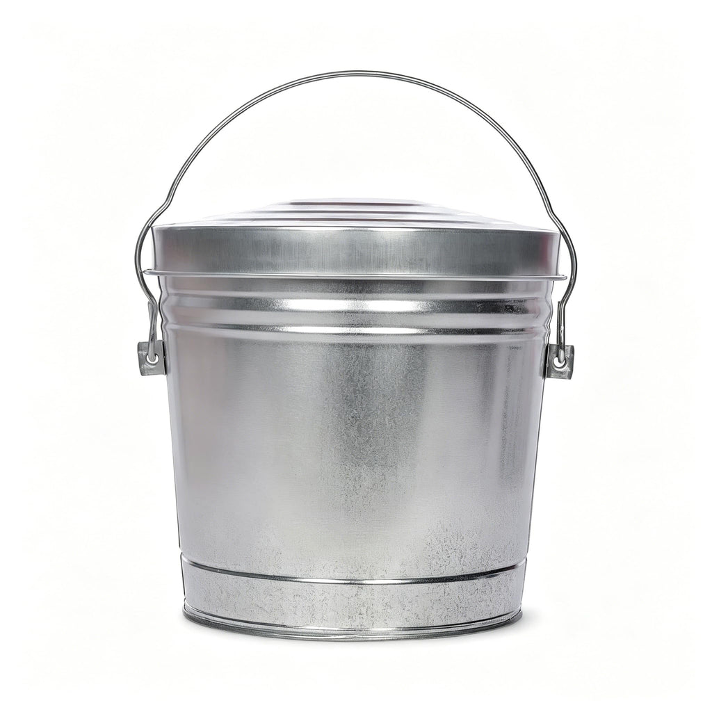 6-Gallon Galvanized Steel Locking Lid Storage Can L5096