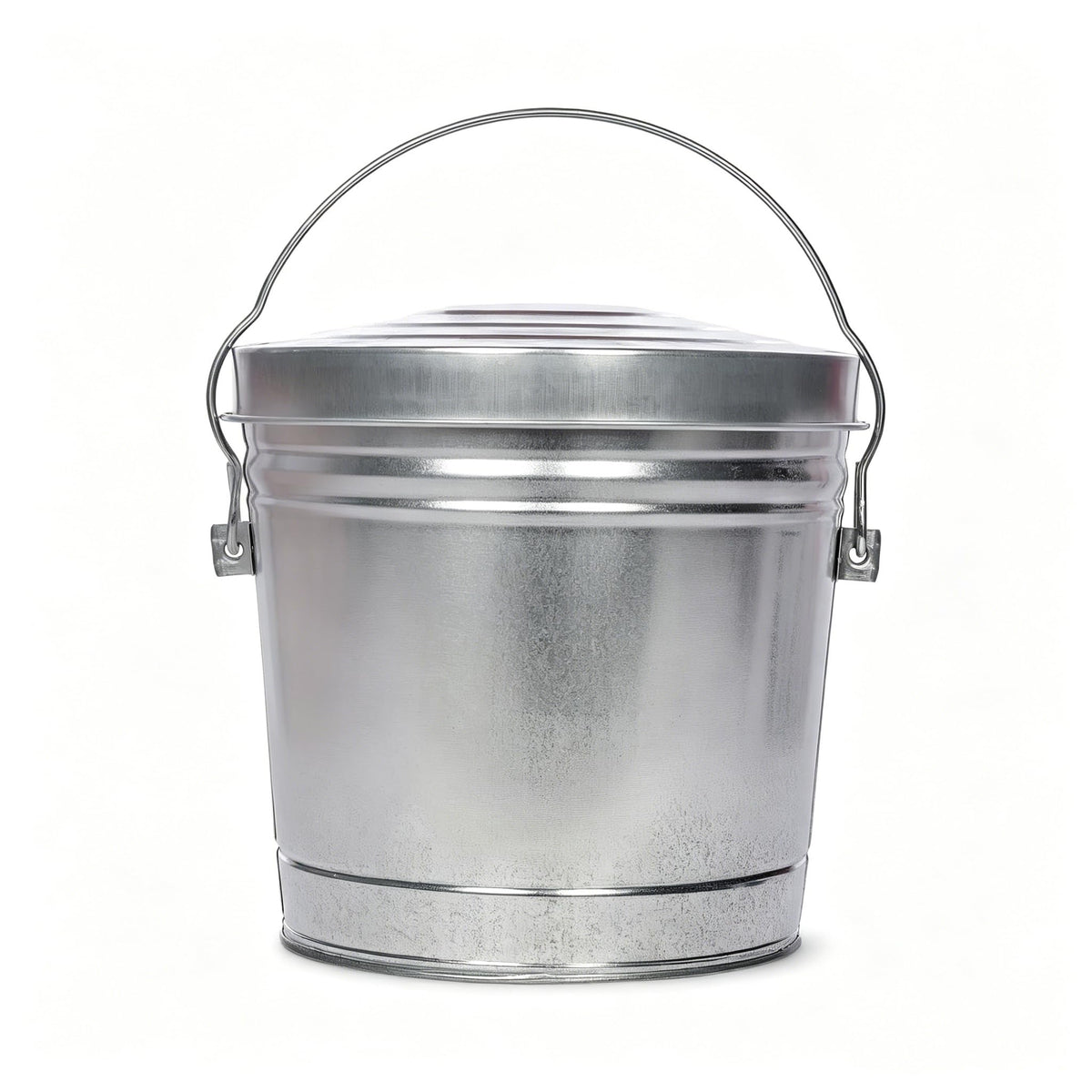6-Gallon Galvanized Steel Locking Lid Storage Can L5096
