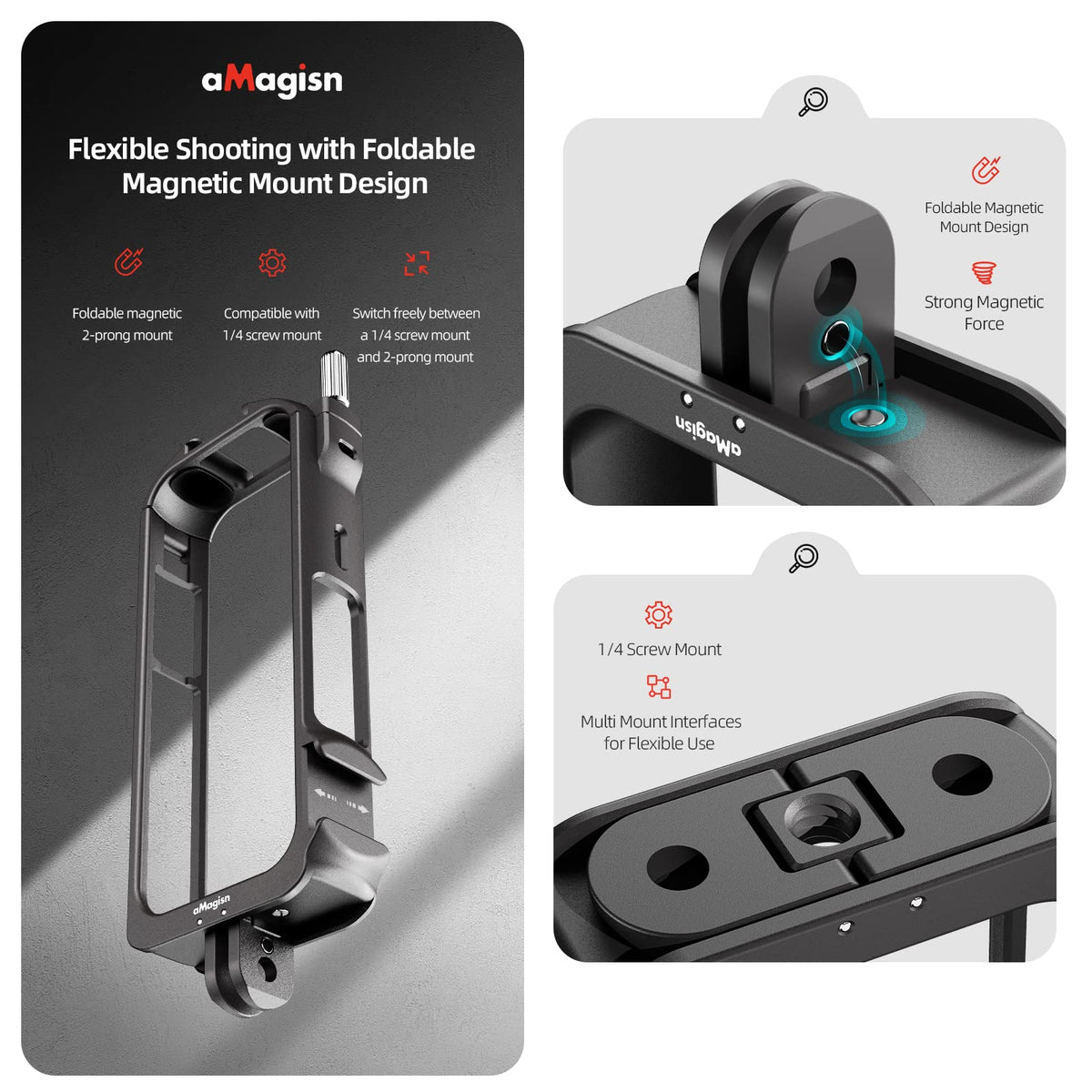 Aluminium Protective Cage with Lens Guards and Screen Protector G6832