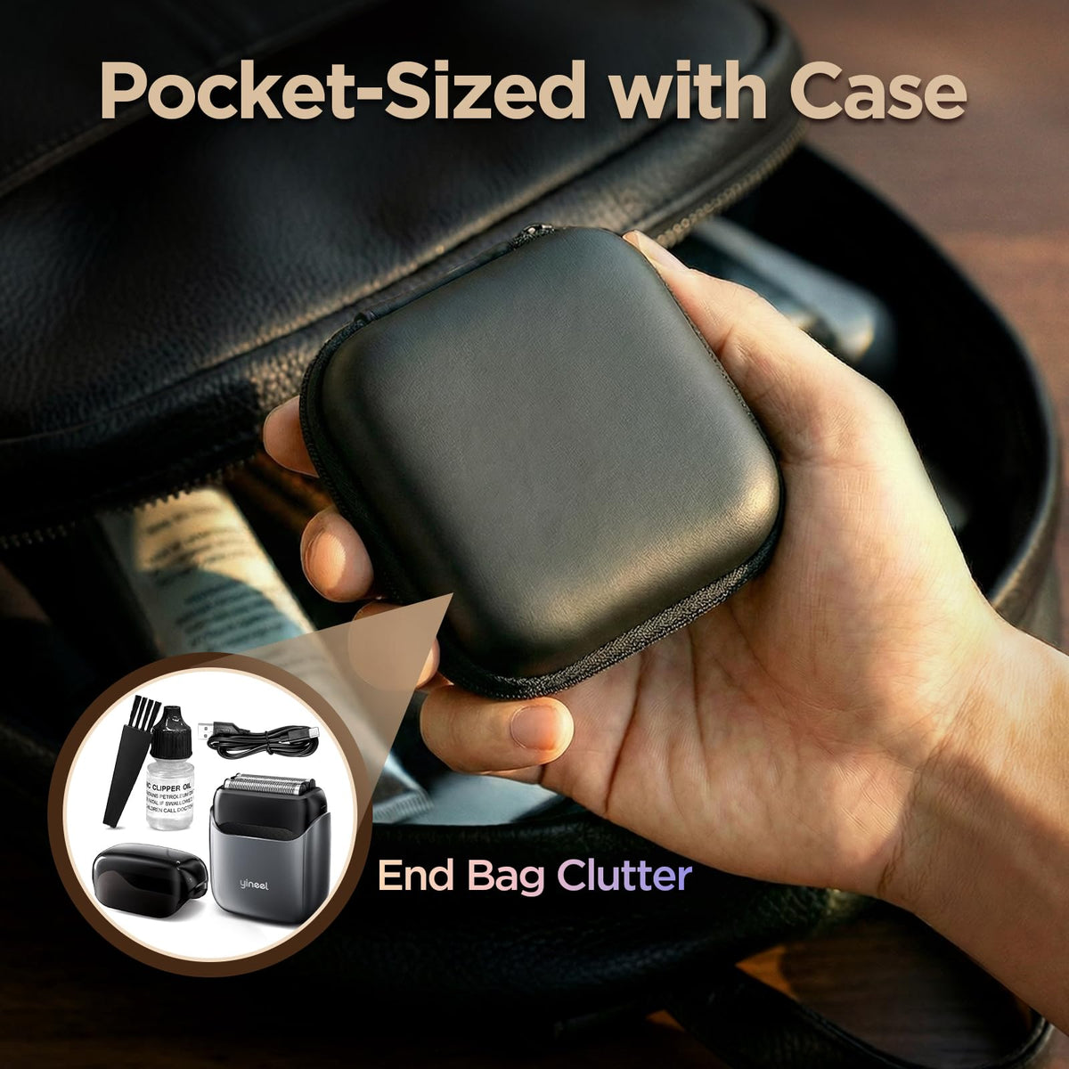 Portable Mini Electric Foil Shaver with Case E148465