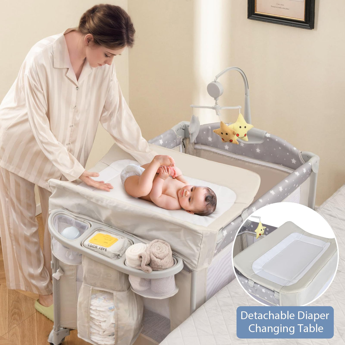 5-in-1 Pack and Play Bassinet Playard P888162