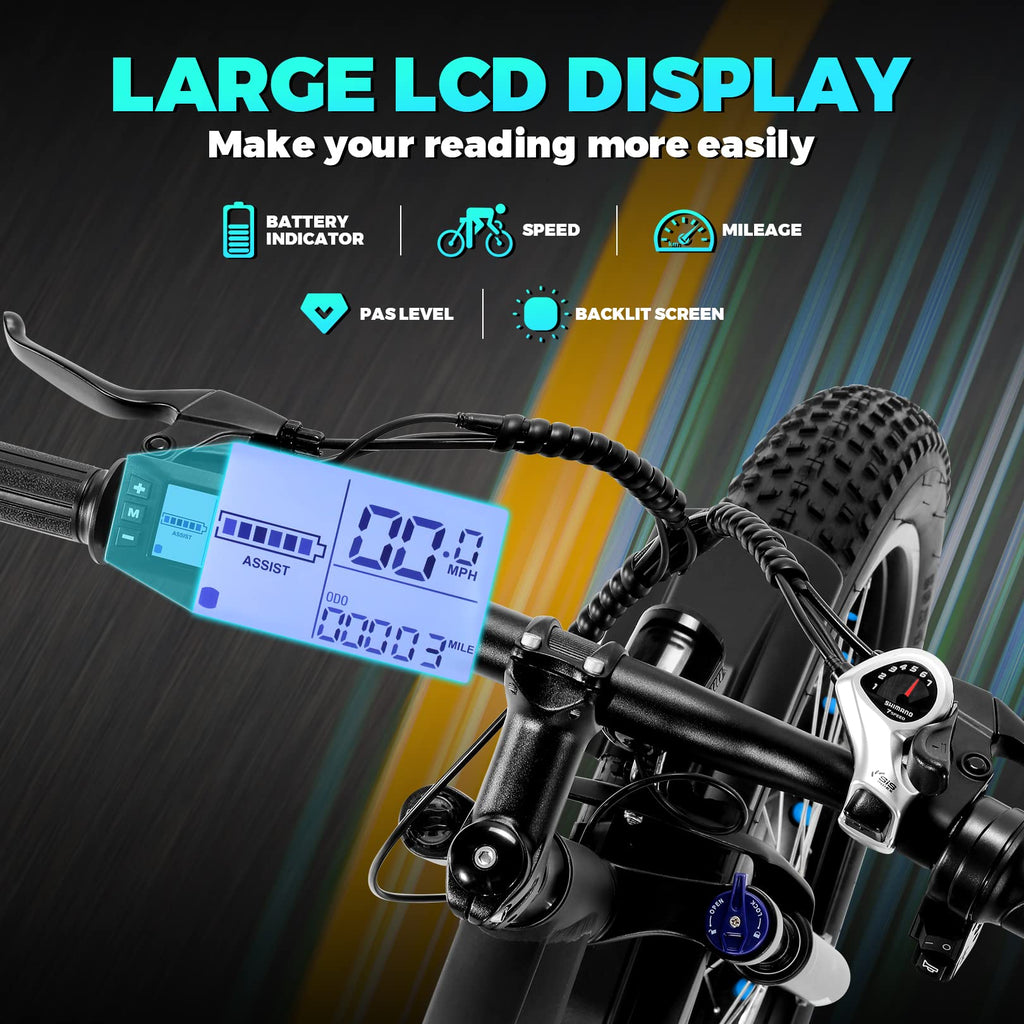 26" Fat Tire Electric Bike 750W 48V 7 Speed G4996