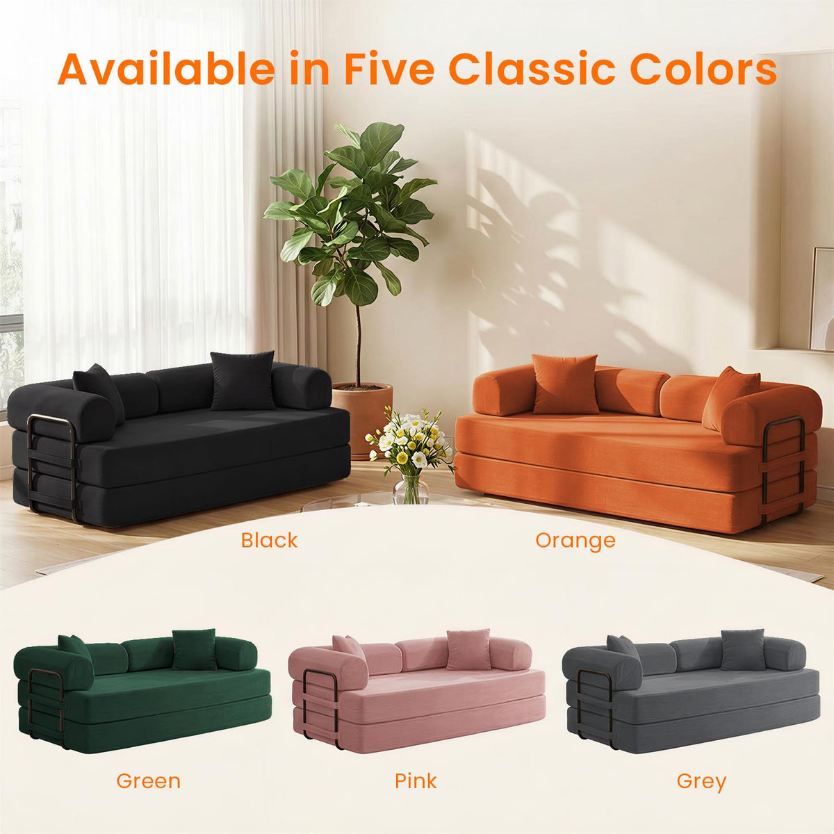 4-in-1 King Convertible Floor Sofa Bed L714