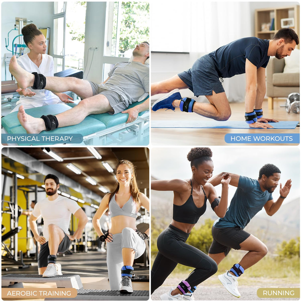 Adjustable Ankle Weights with Removable Weights Q962