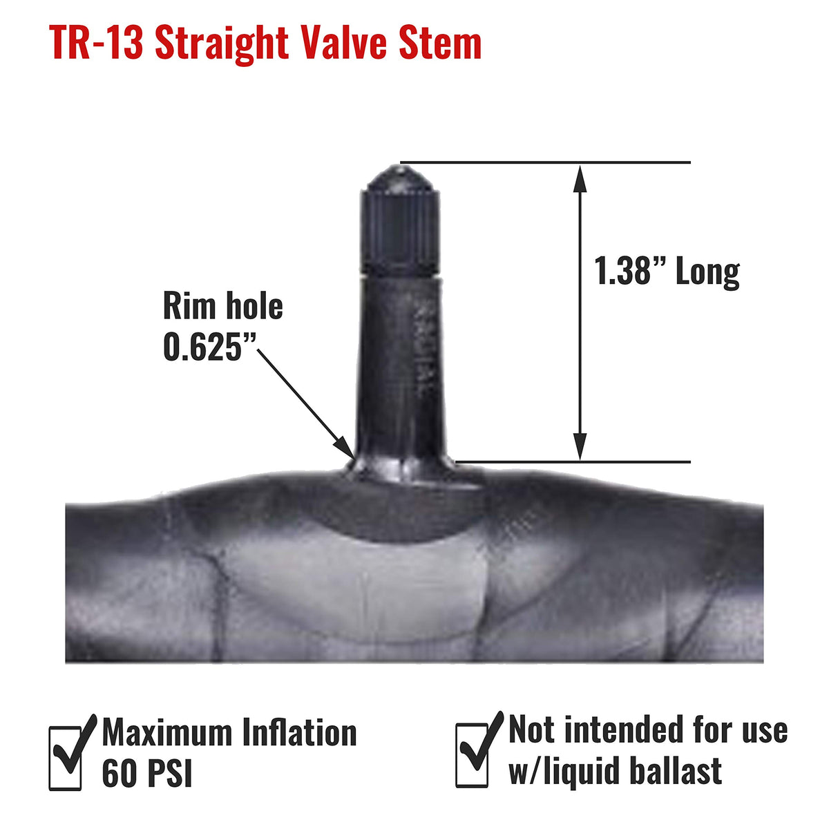 Passenger Tire Inner Tube with Tr13 Rubber Valve C4805