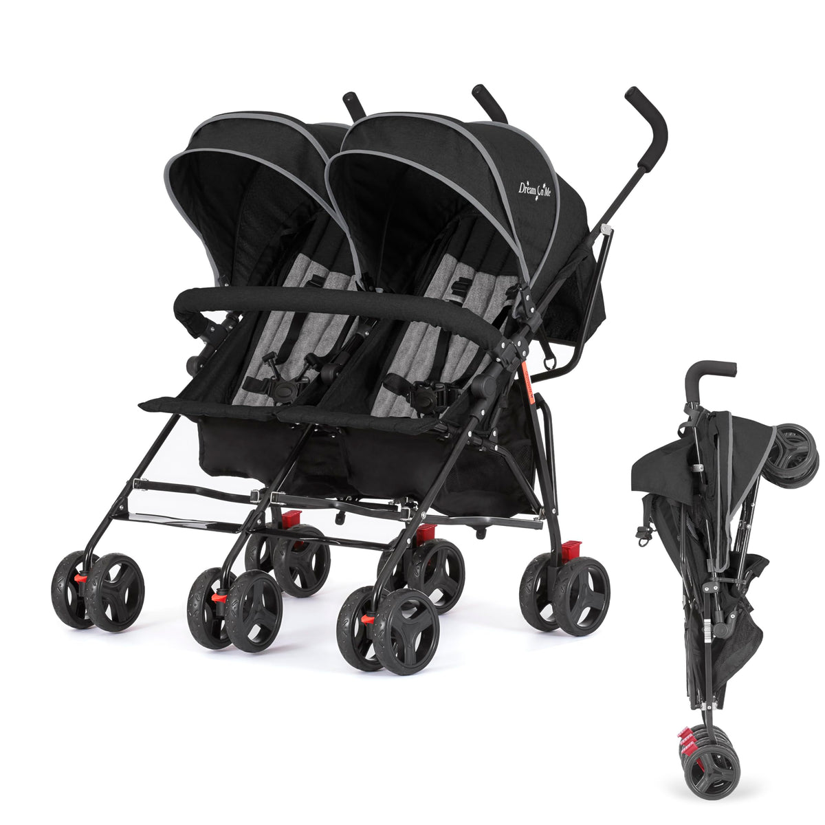 Black Twin Umbrella Toddler Stroller M98705