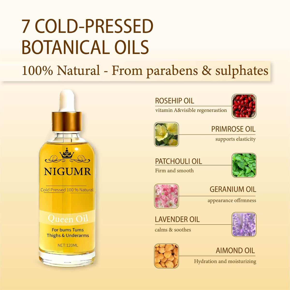 Cold-Pressed Natural Botanical Firming Body Oil 4 fl oz M5903