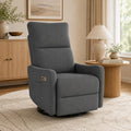 Dark Gray Swivel Rocker Recliner Chair F92038
