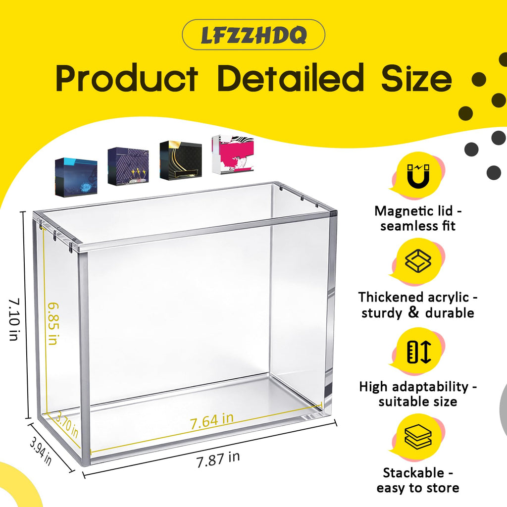 2 Pack Clear Acrylic Magnetic Sliding Lid Display Case G446527