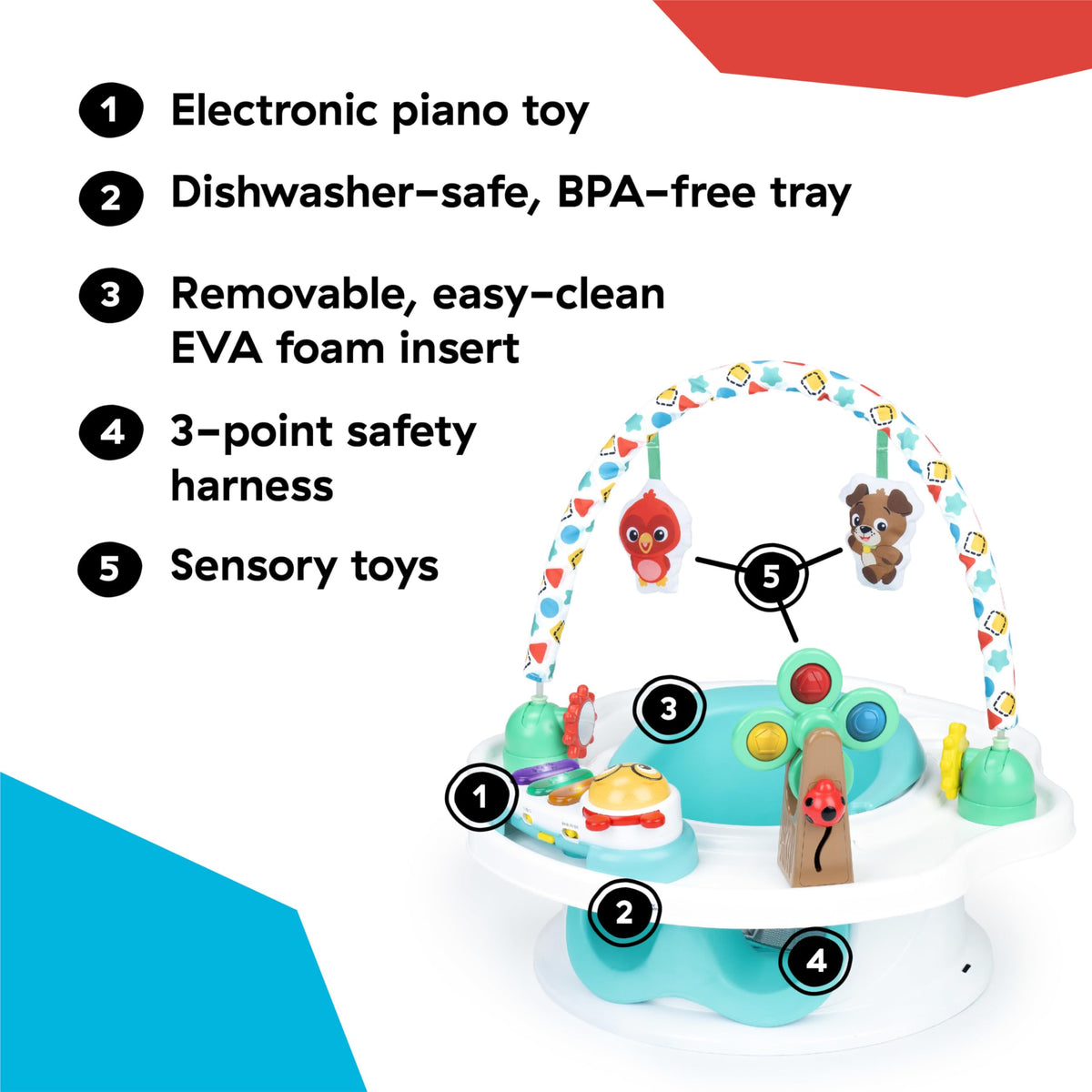 3-in-1 Activity Seat with Music & Lights F200870