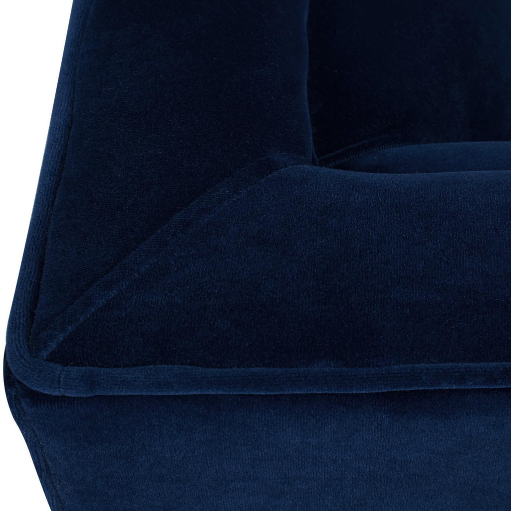 84" Navy Blue Velvet Tufted Sofa I394488