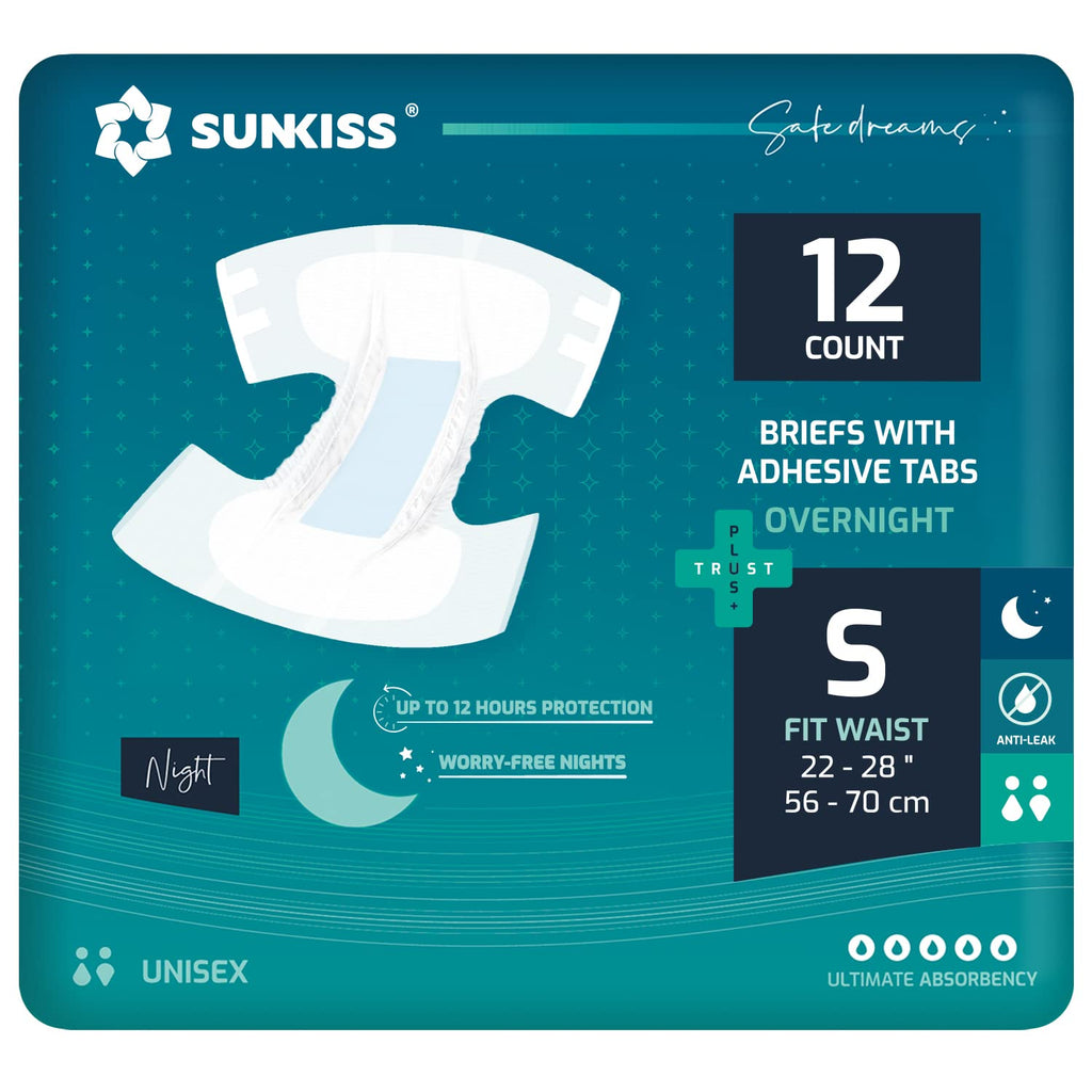 Adult Diapers Small 12 Count & Wet Wipes 200 Count Bundle V10356