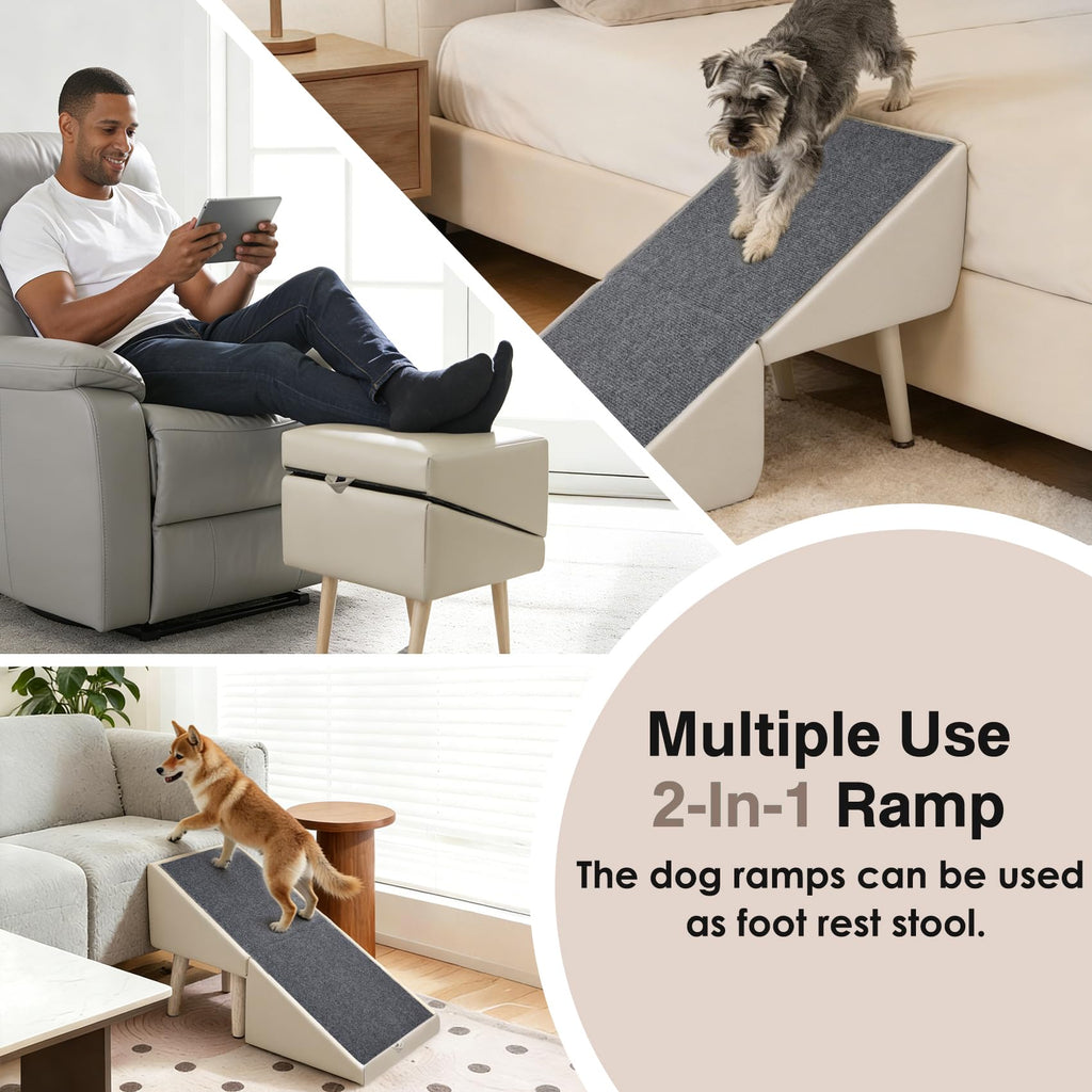 Foldable Non-Slip Wooden Dog Ramp Ottoman C442