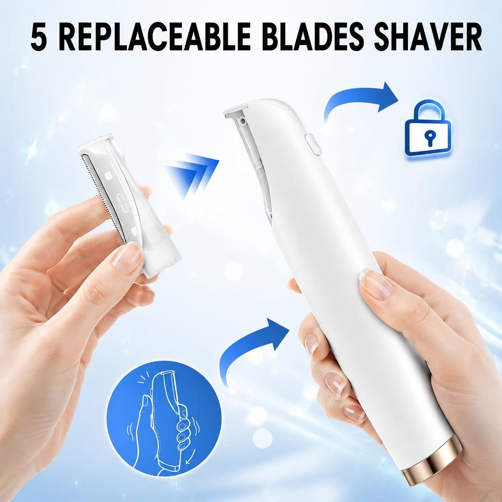 Rechargeable Dermaplane Razor with 5 Replacement Blades G465090