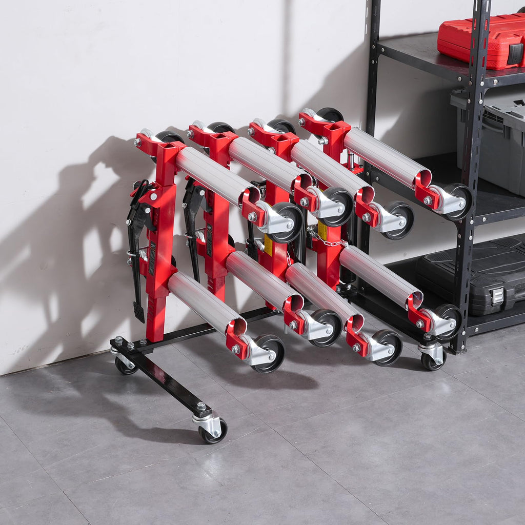 Car Dolly Rack with 360° Rotatable Wheels, 4-Dolly Capacity I5031