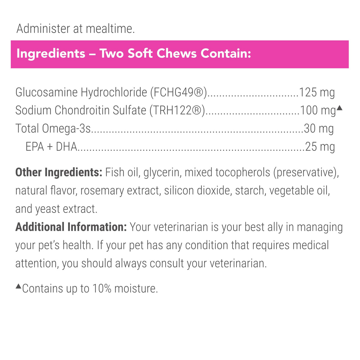 Joint Health Supplement for Cats, Soft Chews, 60ct L56636