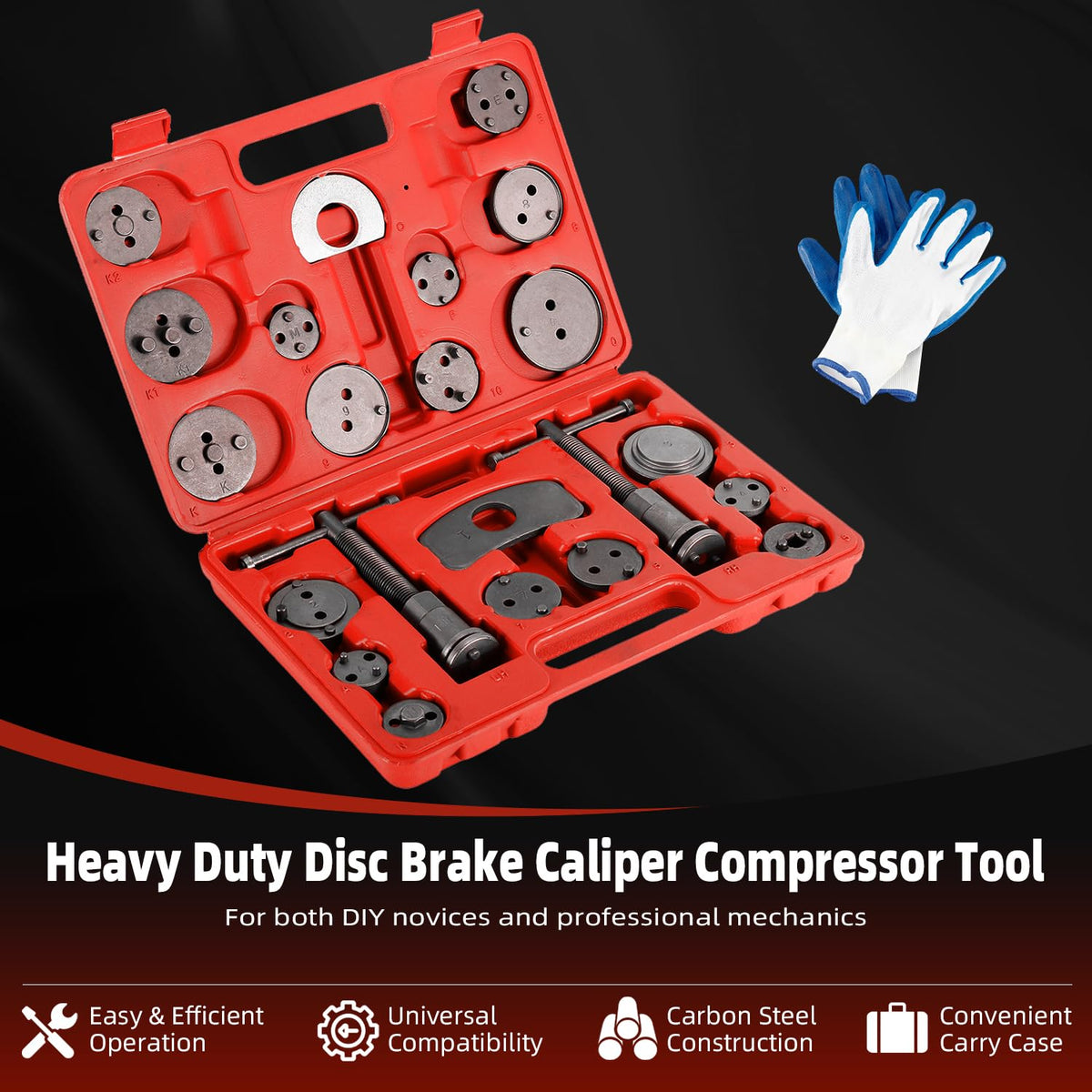 Disc Brake Caliper Compressor Wind Back Tool 24pc K820177