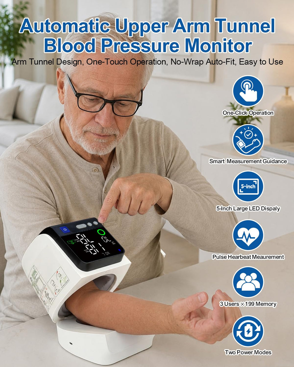 Upper Arm Blood Pressure Monitor 8.7-15.8" Cuff K8507