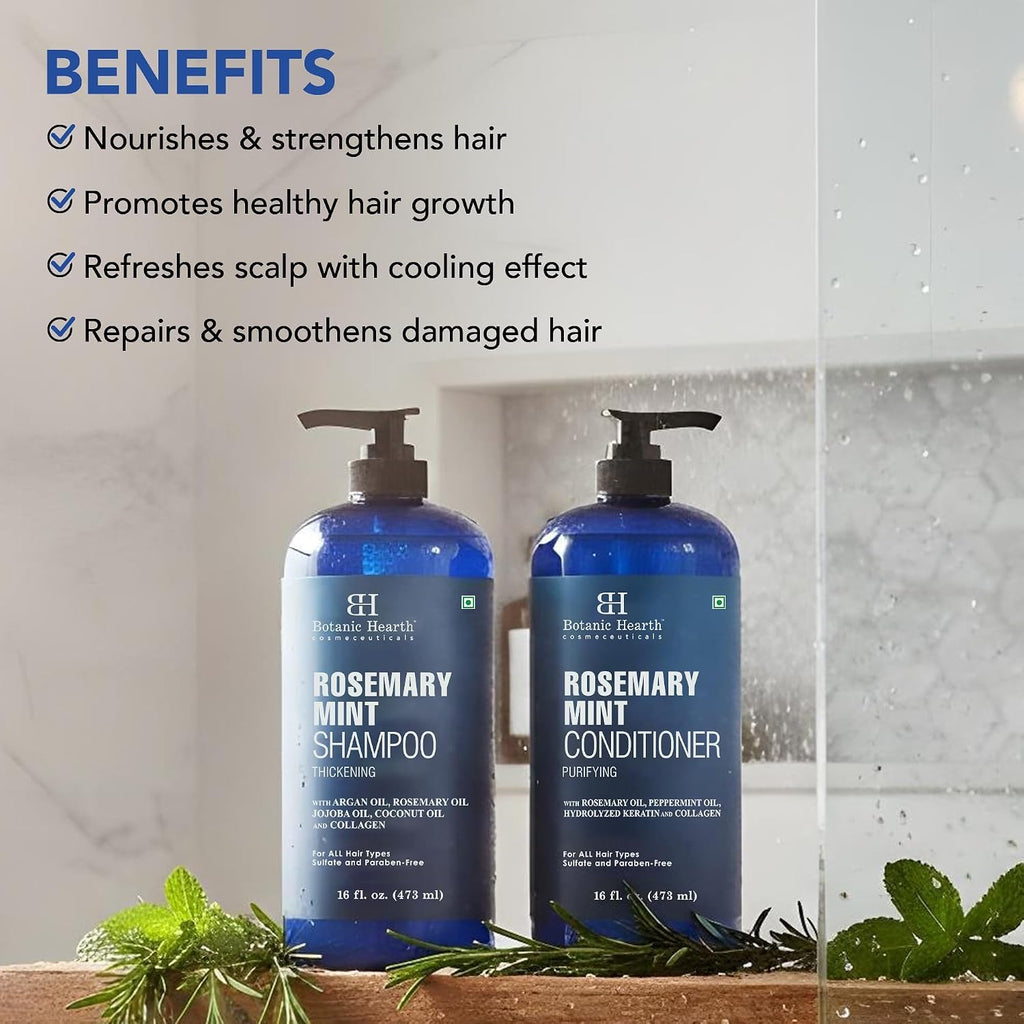 Rosemary Mint Shampoo and Conditioner Set 16 fl oz Y76619