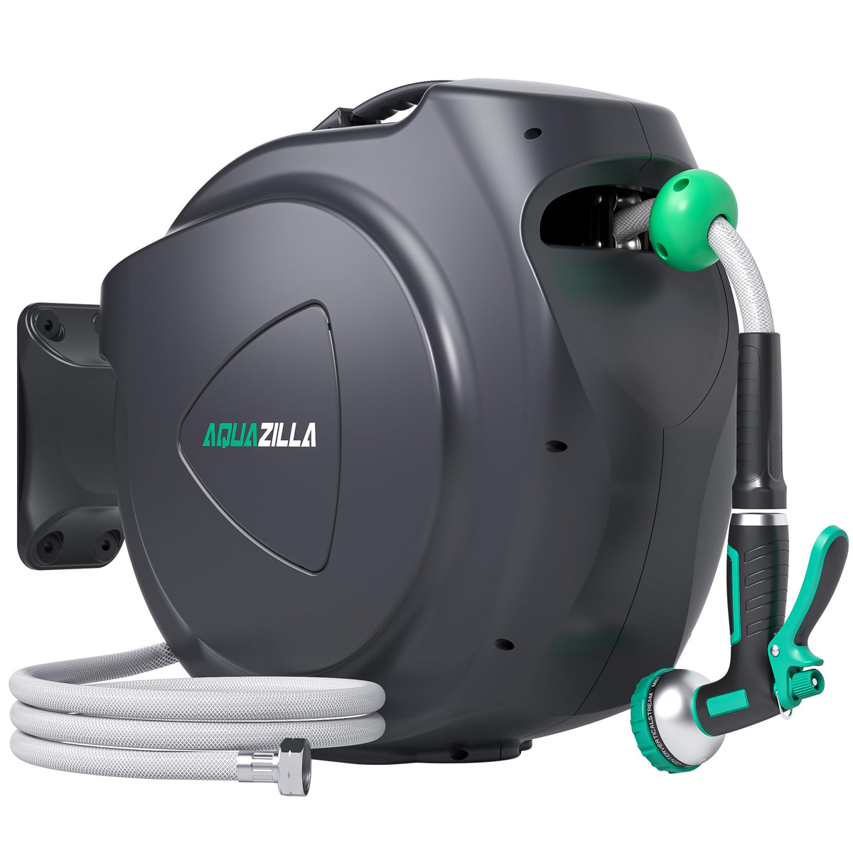Retractable Garden Hose Reel, 65FT +6FT 5/8" Wall Mounted Z91154