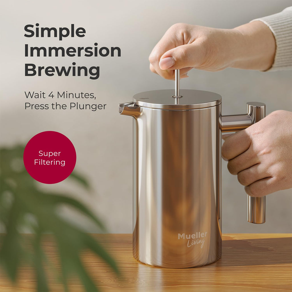 20oz Stainless Steel French Press Coffee Maker O4766