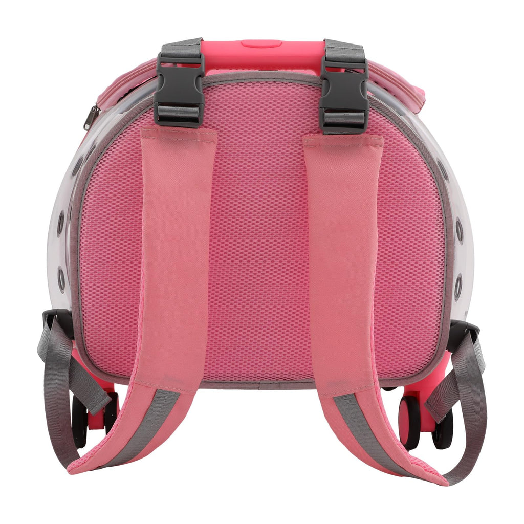 Pink Pet Trolley Case with Shock-Absorbing Wheels S9693