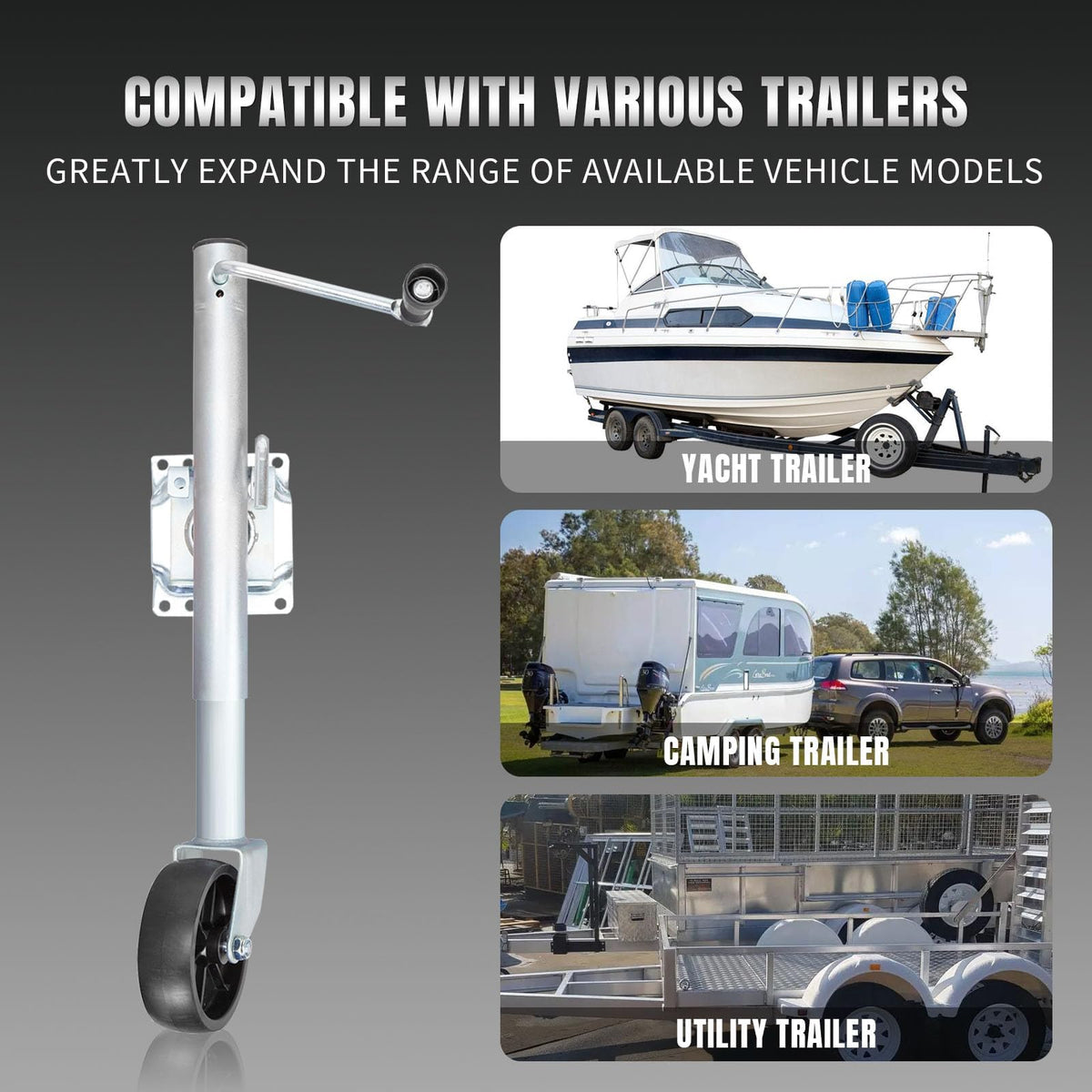 1000 lbs Trailer Jack with Wheel T62220