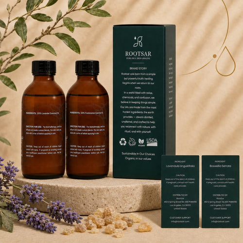 2 Pack Frankincense and Lavender Essential Oils 4 Fl Oz D6257