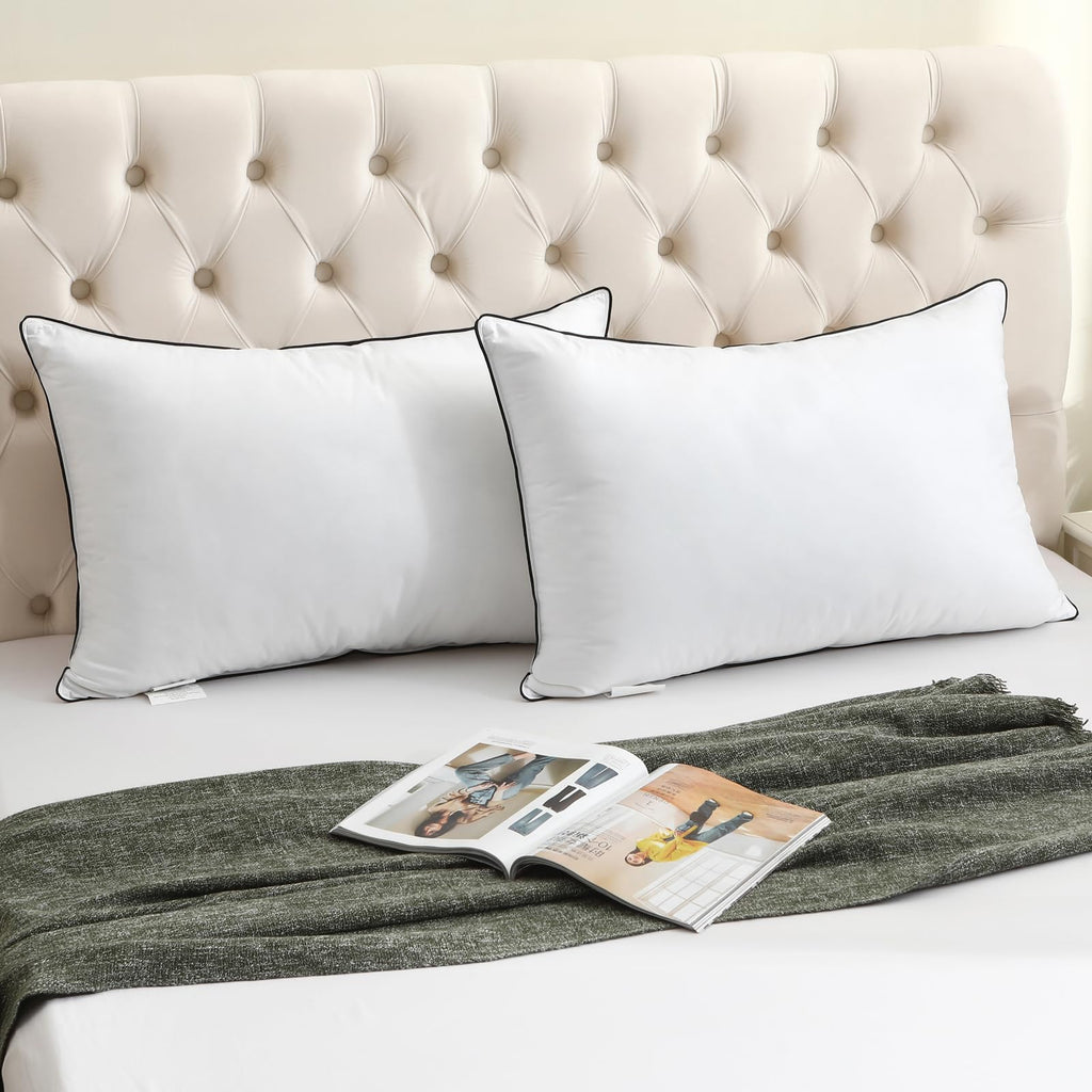 King Size Goose Feather Down Pillows Set of 2 X820