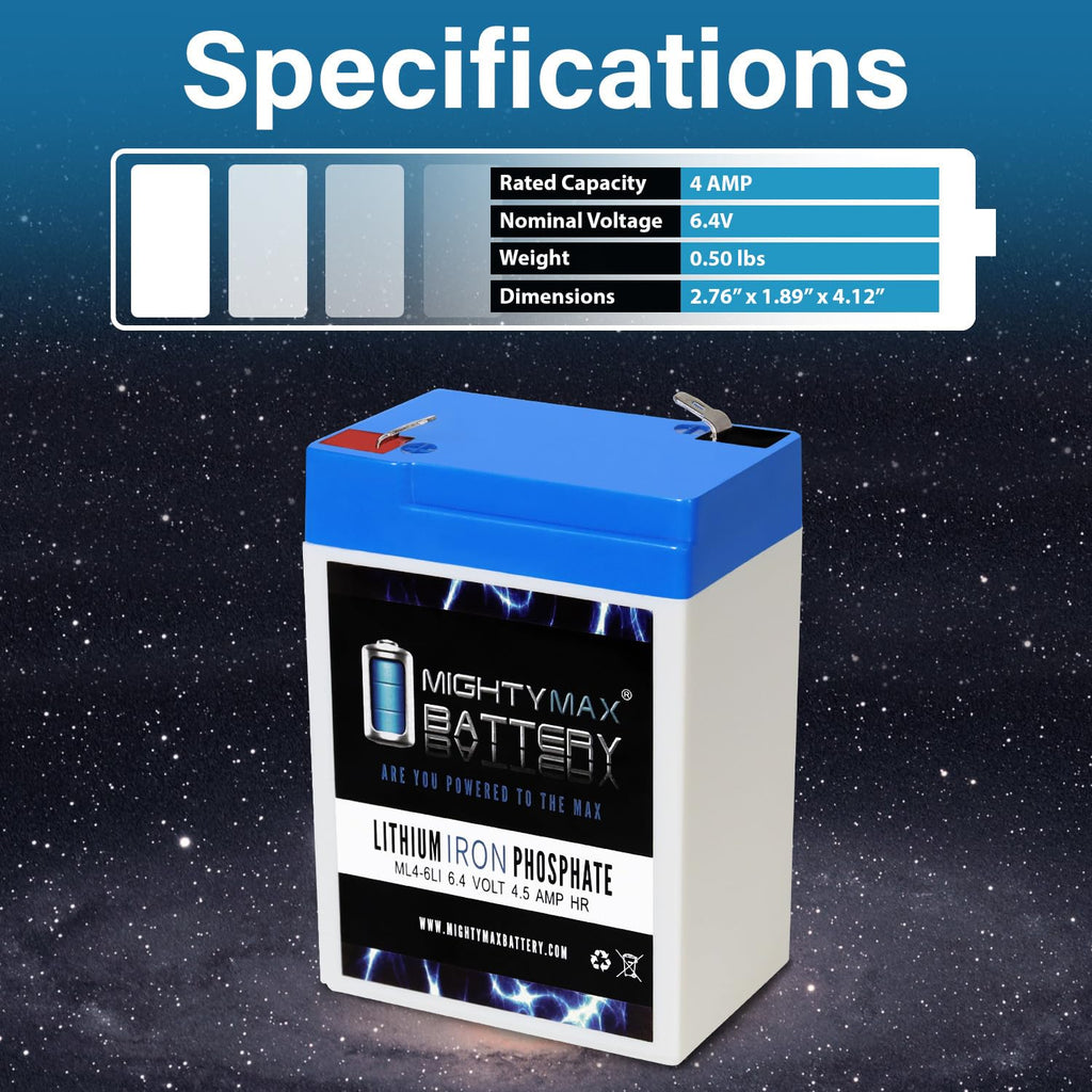 6V 4.5AH Lithium Replacement Battery H17055