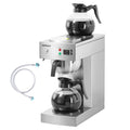 12-Cup Commercial Drip Coffee Maker with 2 Glass Carafes and 2 Warmers J206