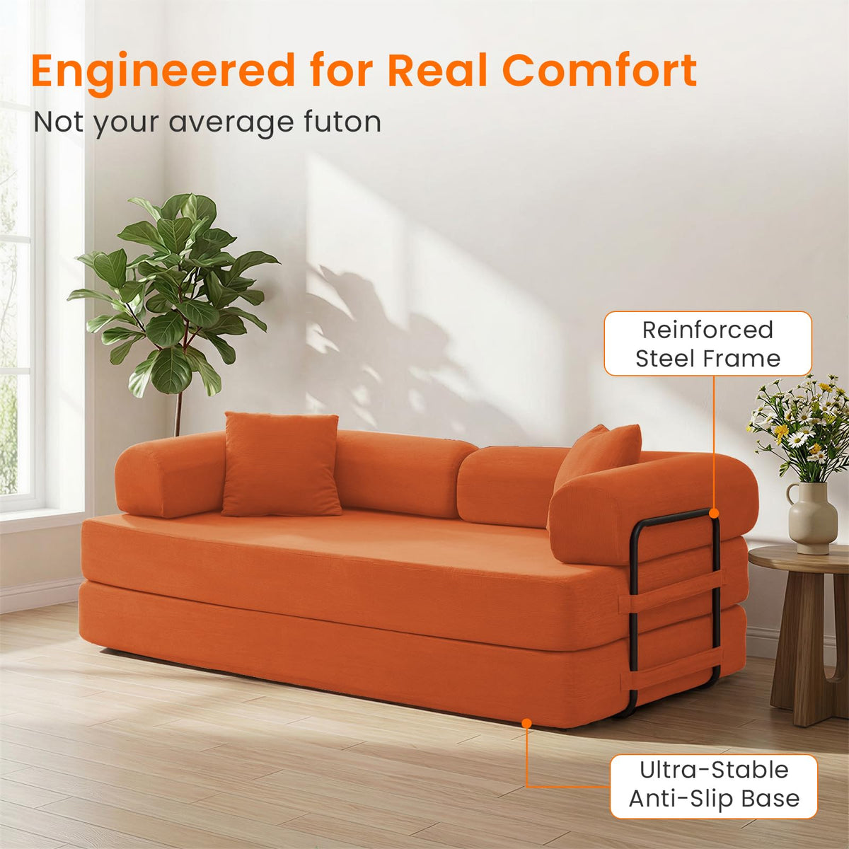 4-in-1 King Convertible Floor Sofa Bed L714