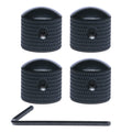 4 Pcs Metal Dome Tone Guitar Control Knobs with Allen Keys Screws Set Black J8811
