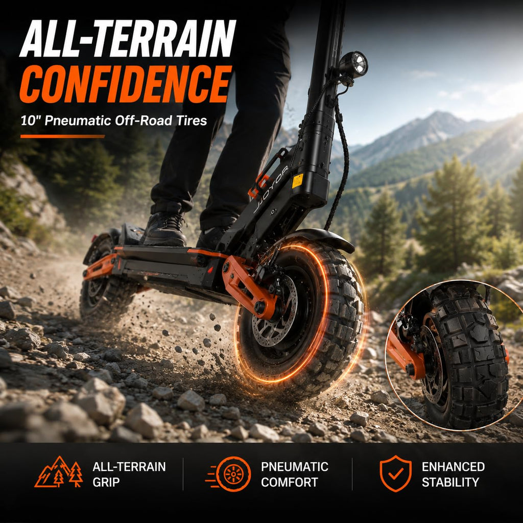 5600W Motor 46 MPH 27Ah Battery 10" Off Road Foldable Electric Scooter W394549