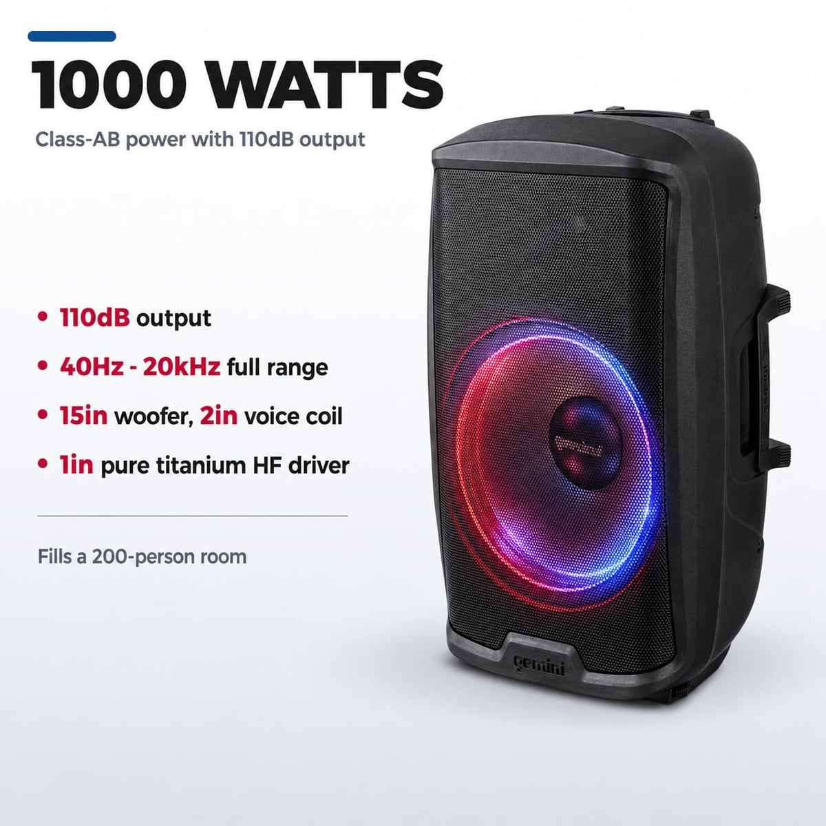 2000W 15 Inch Bluetooth PA Speaker B618941