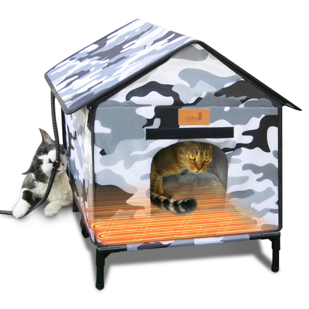 Heated Weatherproof Outdoor Cat House Y31898