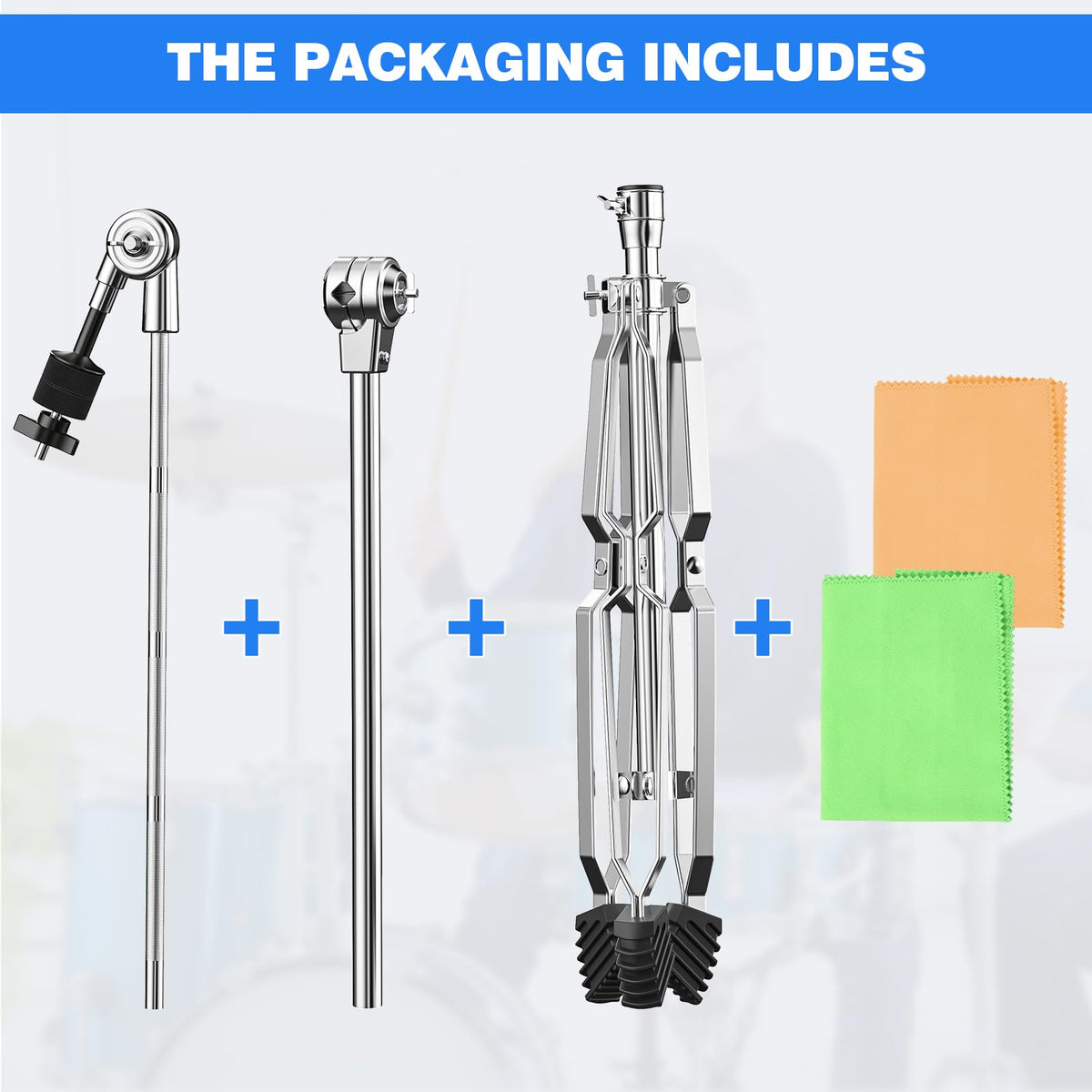 Adjustable Boom Cymbal Stand with Double Braced Legs Y956501