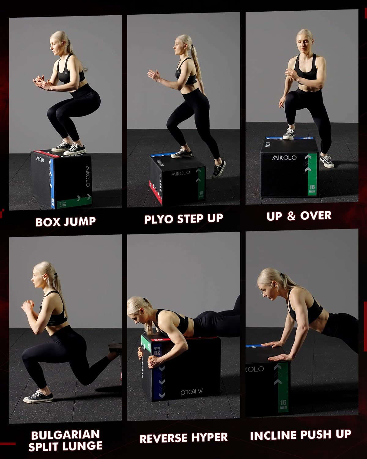 3-in-1 Foam Plyometric Box with Wood Core S360